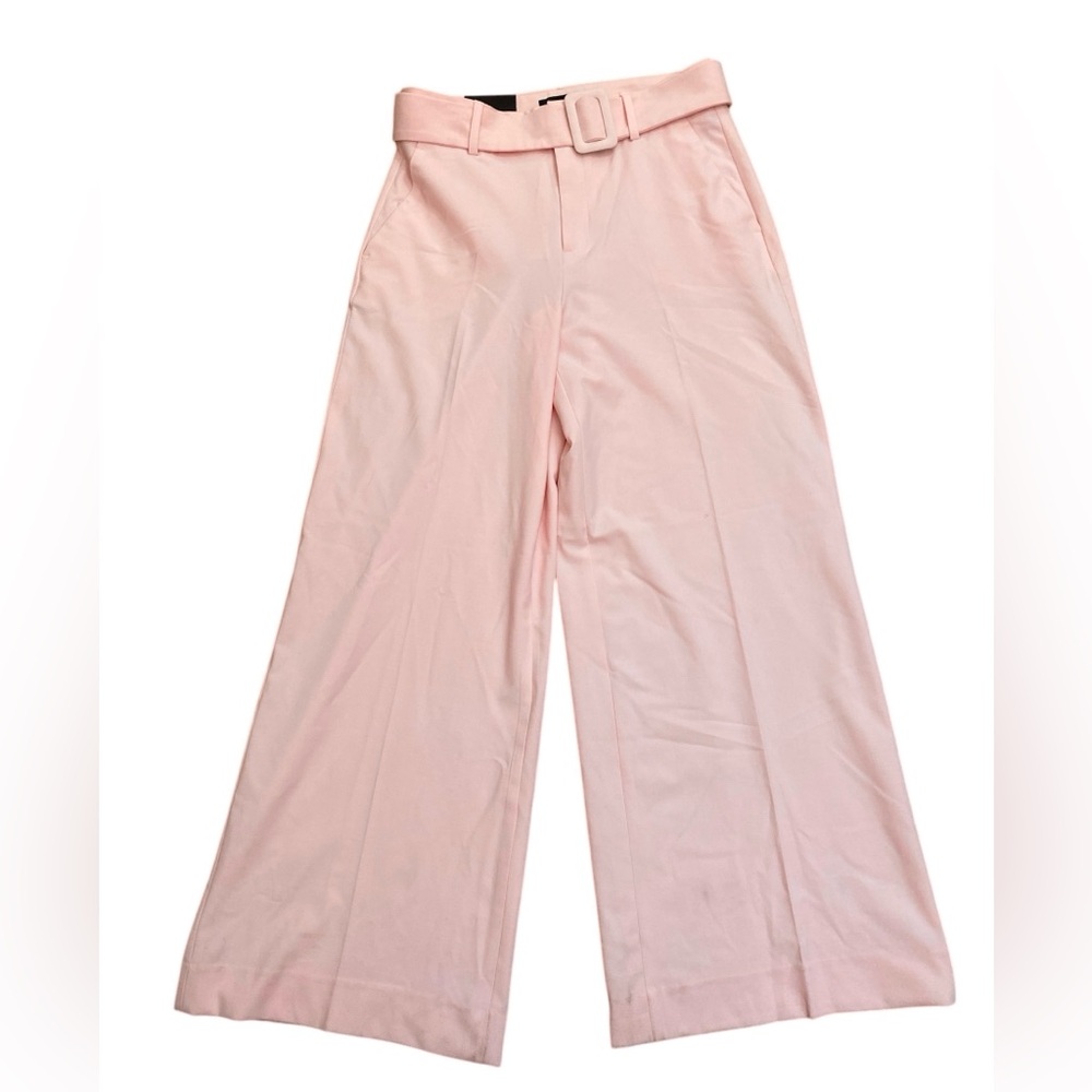 Banana Republic Pale Pink Belted High Waisted Wide Leg pants Work Office